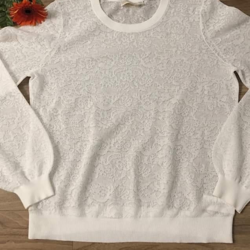 Michael Kors Women’s White Lace Top size L